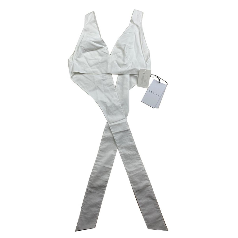 NWT Kalita White Avedon Maxi Skirt and Bow Tie Top Set Size XS Flowy Two-Piece - Picture 2 of 16